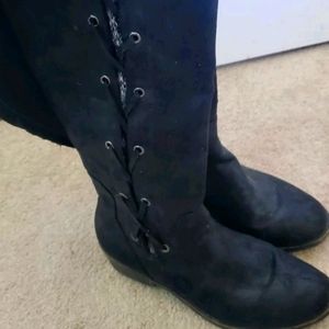 Black calf boots